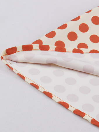 ドット柄Aラインミディ丈ヴィンテージドレス（ヘッドバンド付き）レトロコーデセット（レディース）2026