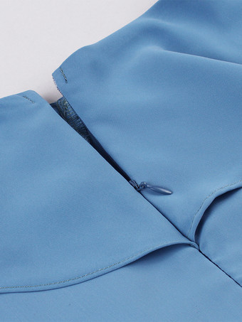 オフショルダー レトロ ミディドレス フリル Aライン ヴィンテージドレス レディース 2025