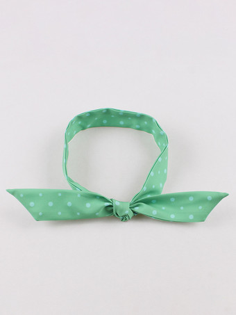 Vestido midi vintage de lunares con cinturón y diadema conjunto retro para mujer 2025