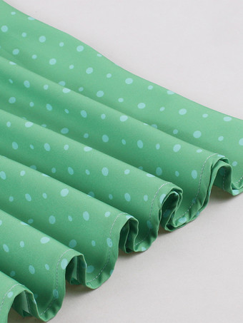 Vestido midi vintage de lunares con cinturón y diadema conjunto retro para mujer 2025