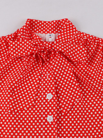 ポルカドットミディドレス ヴィンテージ風 半袖 レトロドレス レディース 2025