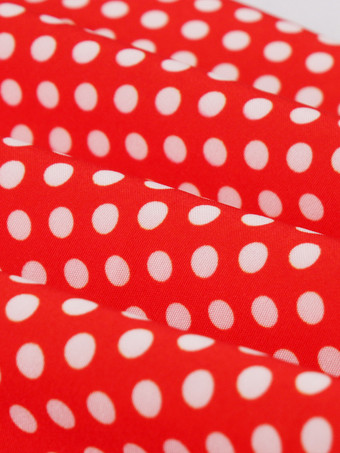 ポルカドットミディドレス ヴィンテージ風 半袖 レトロドレス レディース 2025