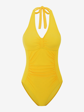 セクシーなVネックワンピースビーチ水着2025