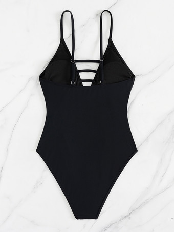 Vネックワンピース水着 セクシーモノキニ レディース 2025