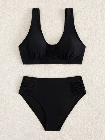 女性用黒ツーピース水着 2025