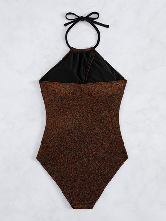 セクシーなホルターネックワンピース水着女性用 2025