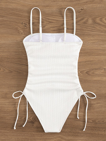 女性用無地プリーツワンピース水着 2025