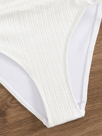 女性用無地プリーツワンピース水着 2025