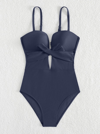 2025年夏向けカットアウトクロスフロントワンピース水着