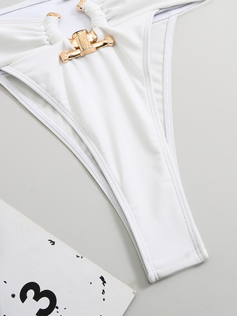 2025年夏用中空ハイウエストセクシーチューブトップ2ピースビキニ水着