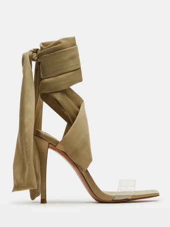 High Heel Sandals Lace Up Open Toe Stiletto Heel Sandal Shoes