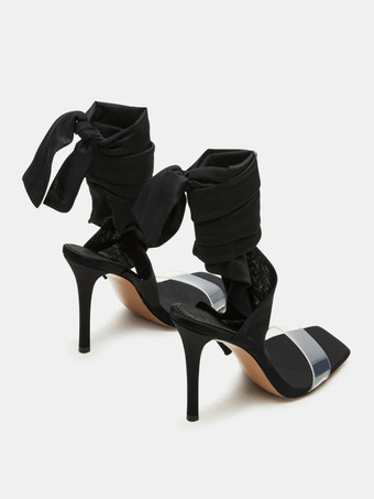 High Heel Sandals Lace Up Open Toe Stiletto Heel Sandal Shoes