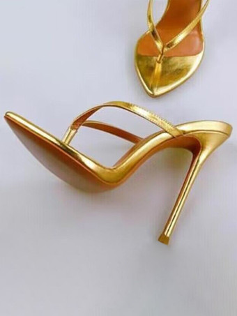 ゴールド レディース フリップフロップサンダル ハイヒール イエロー ビーチサンダル