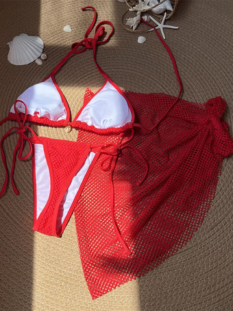 2025年夏向けシェルデコレーションビキニ水着とビーチラップスカートセット