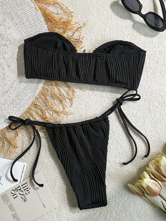 2025年夏用ヒトデドローストリングストラップレスビキニ水着