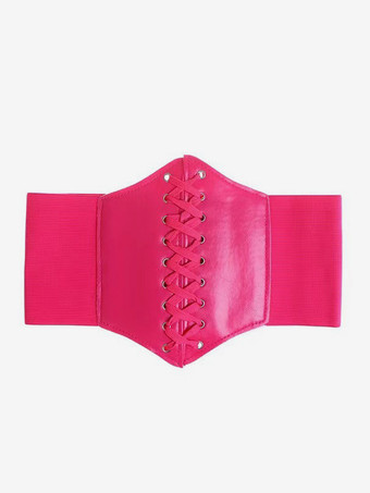 ローズレッドヴィンテージコルセット ヴィンテージレディース服 レースアップ マイクロファイバー