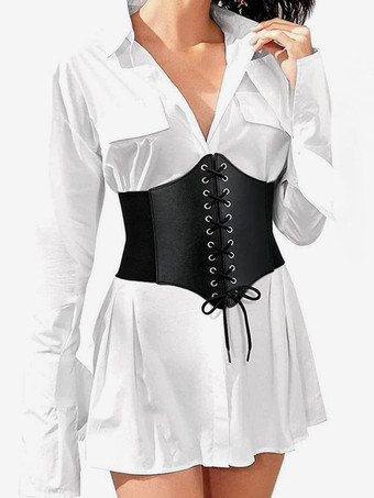 ヴィンテージコルセット ヴィンテージレディース服 レースアップ マイクロファイバー