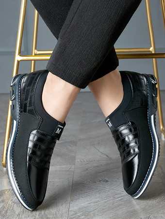 メンズ スリッポン ローファー スパイク オックスフォードシューズ レザー スプライス スエード ドレスシューズ