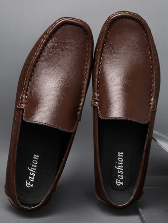 メンズ スリッポン ローファー スパイク フェイクレザー デッキシューズ 軽量 滑り止め フレキシブル ペニーシューズ