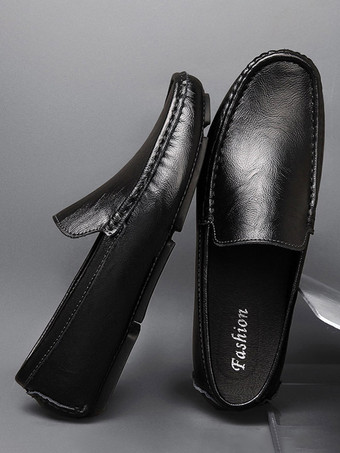 メンズ スリッポン ローファー スパイク フェイクレザー デッキシューズ 軽量 滑り止め フレキシブル ペニーシューズ