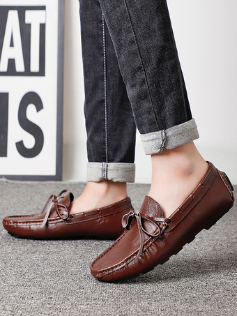 メンズ ベルギーローファー スパイク フェイクレザー レースアップ デッキシューズ 軽量 滑り止め フレキシブル スリッポン ペニーシューズ