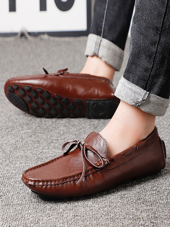 メンズ ベルギーローファー スパイク フェイクレザー レースアップ デッキシューズ 軽量 滑り止め フレキシブル スリッポン ペニーシューズ