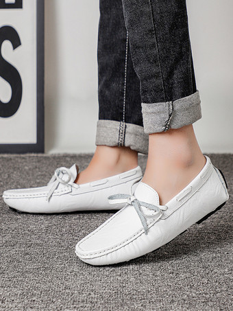 メンズ ベルギーローファー スパイク フェイクレザー レースアップ デッキシューズ 軽量 滑り止め フレキシブル スリッポン ペニーシューズ