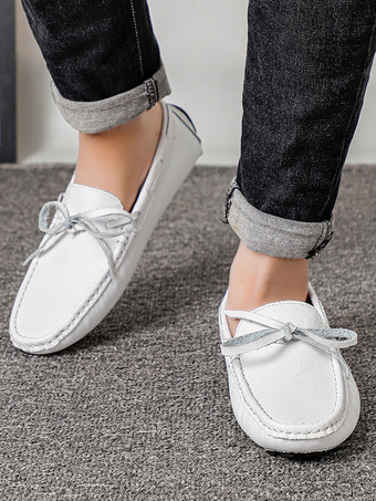 メンズ ベルギーローファー スパイク フェイクレザー レースアップ デッキシューズ 軽量 滑り止め フレキシブル スリッポン ペニーシューズ