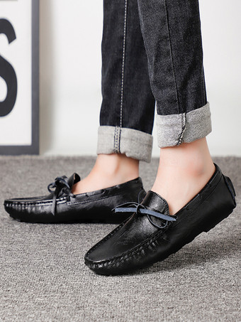 メンズ ベルギーローファー スパイク フェイクレザー レースアップ デッキシューズ 軽量 滑り止め フレキシブル スリッポン ペニーシューズ