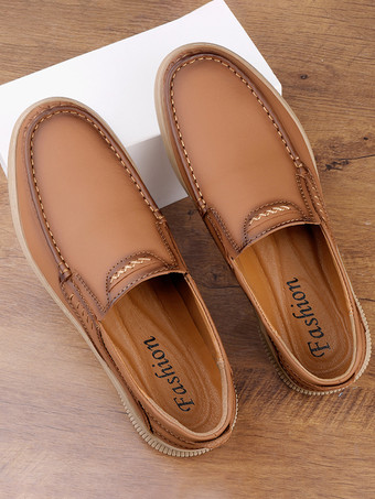 Herren-Loafer hochwertige formelle Leder-Penny-Schuhe weiche Sohle Spikes bequem weich zum Hineinschlüpfen