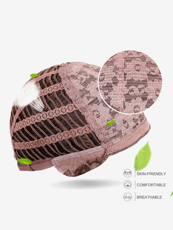 カーテンバング付きホワイトブロンドロングストレートヘア合成ウィッグ2025