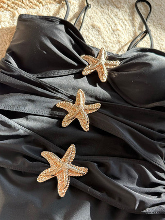 2025年夏向けヒトデ装飾付きカットアウトワンピース水着