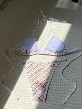 ホルター レース ビキニ サマー ビーチ ツーピース 水着 セット レディース 2025