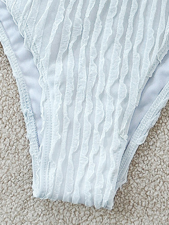 2025年夏向けホルターテクスチャ生地ビキニ水着