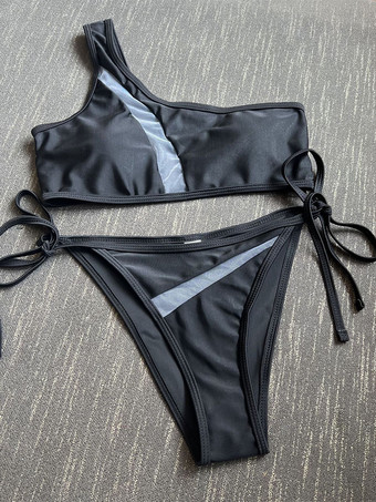 2025年夏向けワンショルダーシースルービキニ2ピース水着