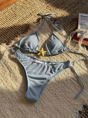 2025年夏のビーチにぴったりなヒトデのキラキラビキニ水着