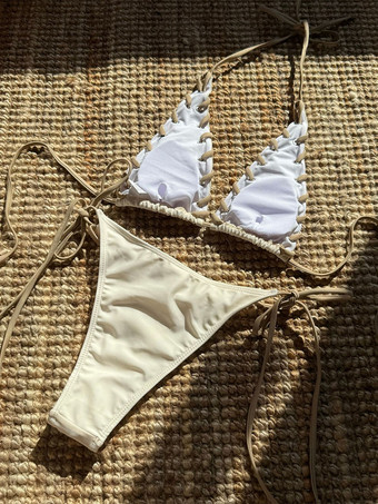 2025年夏向けコントラストカラーのセクシーなホルタービキニ