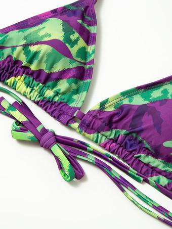 プリントビキニとタイフロントロングカバーアップ3点セット（レディース用）2025