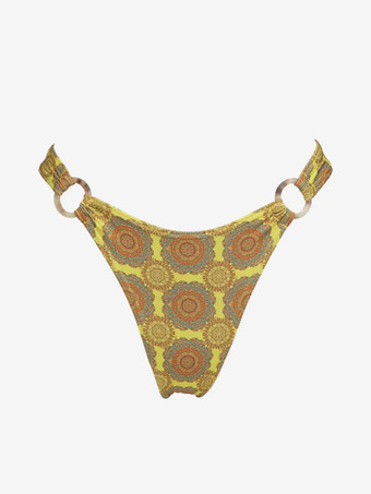 夏のビーチに最適なストラップレスプリントビキニ2ピースセット2025