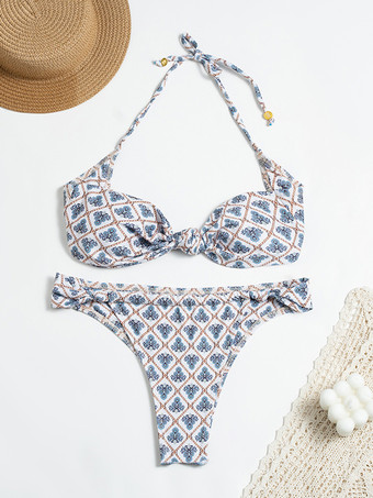 2025年夏のビーチに最適な伸縮性のある紐付きビキニ水着セット