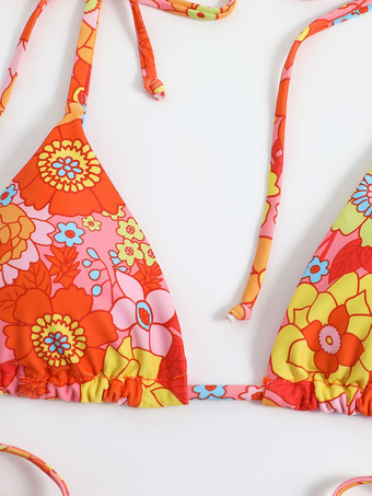 2025年夏向けプリントシンプルビキニ2ピース水着