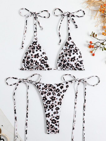 2025年夏向けプリントシンプルビキニ2ピース水着