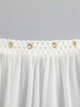 2025年夏向けホワイトメッシュフリルツーピース水着とマキシスカートセット