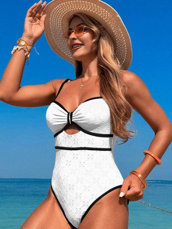 2025年夏向けカットアウトストラップワンピース水着