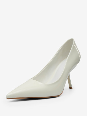 女性用赤いハイヒール、つま先が尖ったデザインヒールパンプス