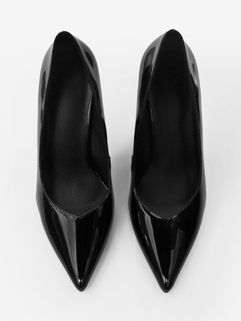 シルバー ウェッジヒール レディース ポインテッドトゥ デザインヒール パンプス