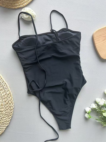 2025年夏向け3Dフラワー付きレトロワンピース水着