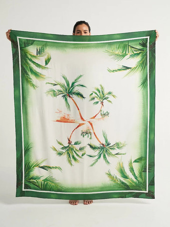 グラデーションワンピース水着とビーチサロンスカートカバーアップセット 2025