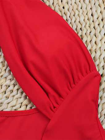 セクシーなカットアウトホルターモノキニ、3Dフラワーデコレーション付き、2025年夏向けワンピース水着