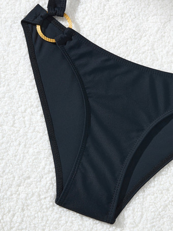 リングリンクワンショルダーカットアウトワンピース水着セット2025